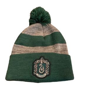 Harry Potter Slytherin Beanie Hat Pompom Dark Academia Preppy Hat